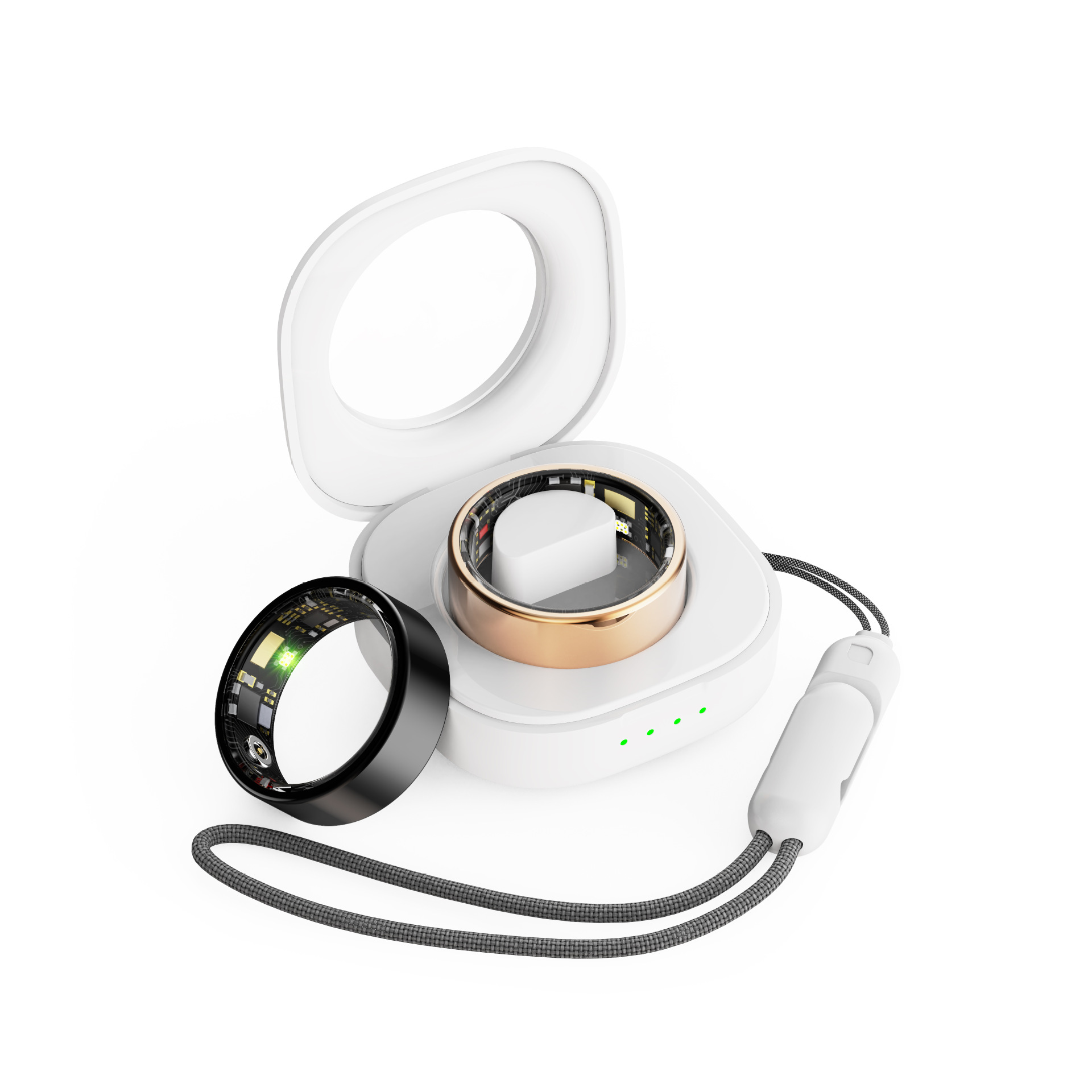 Smart ring with advanced technology, Bluetooth, blood oxygen, heart rate and blood pressure health monitoring, suitable for both men and women, waterproof ring with cutting-edge technology. - 图片 16